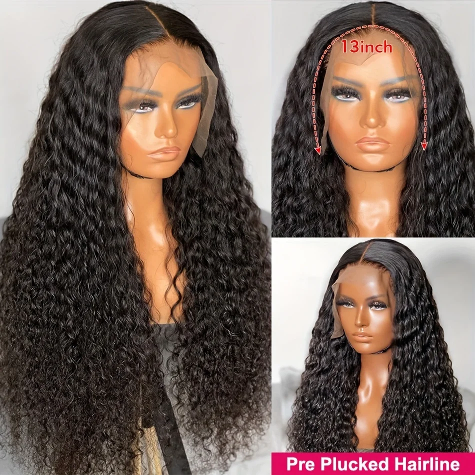 200% Density P4/350 Density HD Lace Front Wigs Human Hair with Baby Hair 13x4 Water Curly Lace Frontal Wigs Human Hair for Women_voghion.com