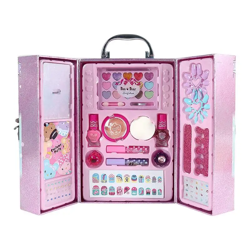 

Kids Makeup Kit Washable Makeup Kit Real Cosmetic Makeup Set Healthy Pretend To Play Makeup Beauty Set Birthday Gift For Kids