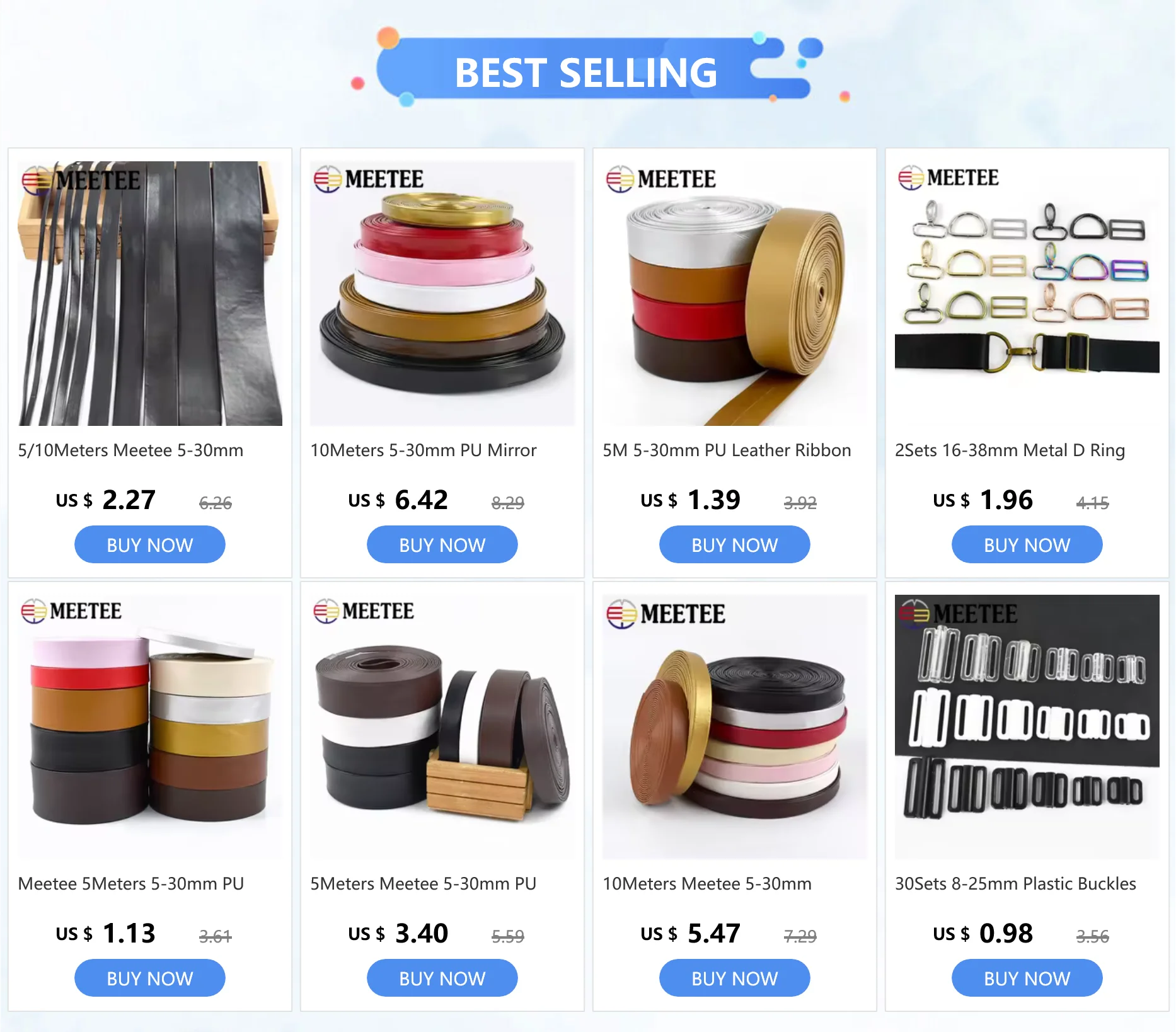 Description Picture 4 of itemMeetee 5Meters 5-30mm PU Leather Cord Synthetic Bag Rope Sewing Ribbon Necklace Bracelet Tapes Decoration Ropes DIY Accessories