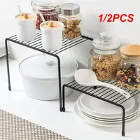 1/2PCS Storage Rack Wrought Iron Hollow Drain Shelf Single Layer Bedroom Bathroom Kitchen Storage Holder Home Accessories 1