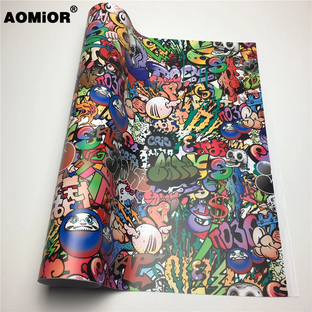 Hd Cartoon Sticker Bomb Wrap Camo Vinyl Wrap Film Sticker Graffiti Bomb