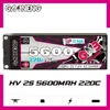 GAONENG GNB 5600mAh 2S1P 7.6V 220C LIHV Hardcase LCG LiPo Battery See Through 5.0mm T XT60 EC5 Plug For 1:10 RC Car Boat Parts 1