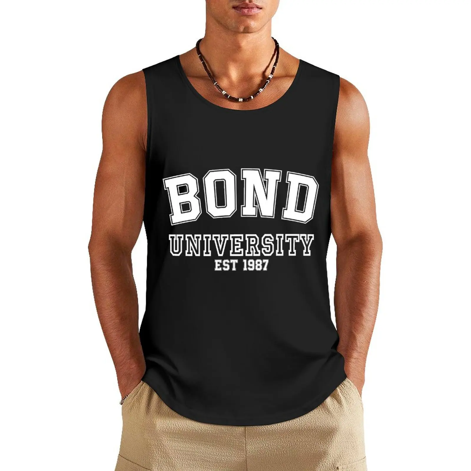 BOND UNIVERSITY HOODIE Tank Top summer 2024 cotton t-shirts man