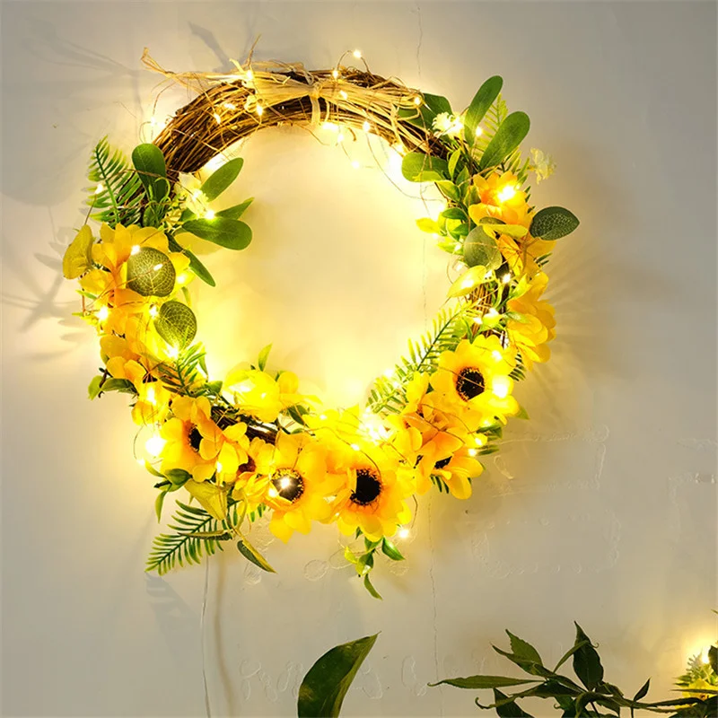 Green Leaf String Lights - Artificial Ivy Vine Fairy Lights for Wedding, Party, and Home Decoration
