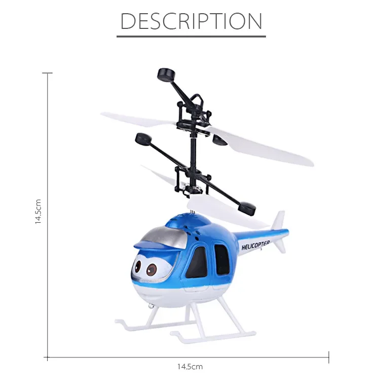 Induction Remote Control Dual-mode Helicopter Drop and Collision Resistant Rechageable RC Aircraft Children's Toys 6
