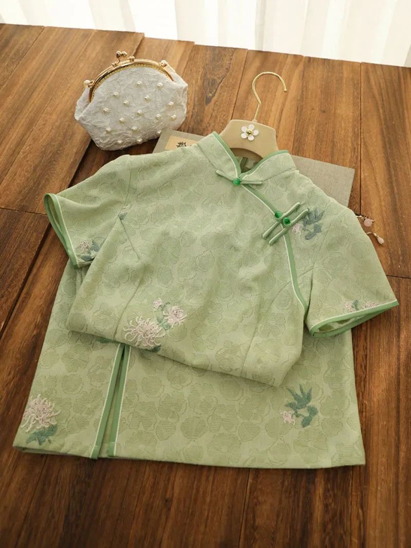 

Женское кружевное платье-Ципао с коротким рукавом, размеры от S до XXL