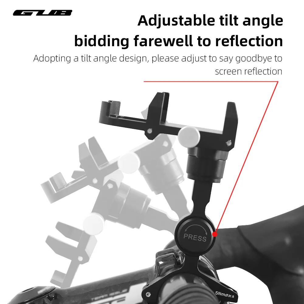 Enhanced Aluminum Alloy Rotatable Anti-Slip Phone Holder for Motorcycles and Bikes