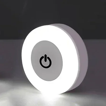 Touch Sensor LED Night Light - Portable Self-Adhesive Wall Lamp with Dimmable Glow