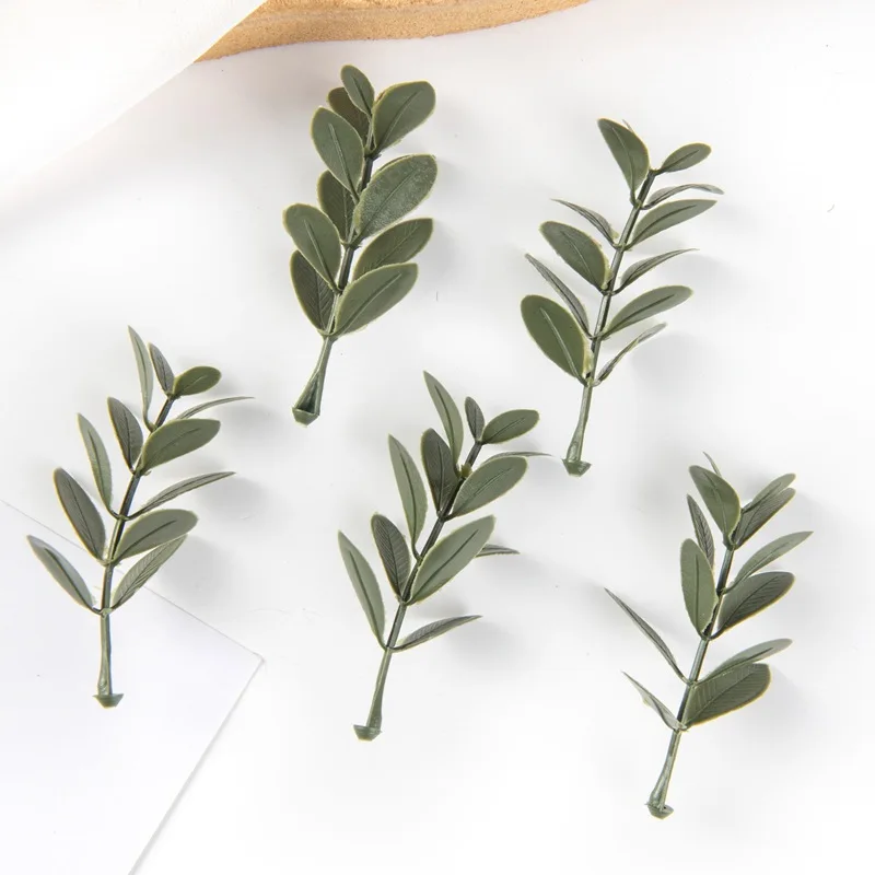 Artificial Plants Leaf Wedding Party Home Decor Accessories Diy Cake Candy Box Garland Christmas Decorative Flowers Wreath