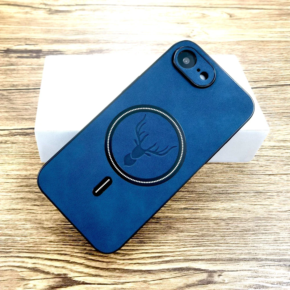 Luxury Leather MagSafe-Enabled Shockproof Case – Magnetic Charging & Premium Protection