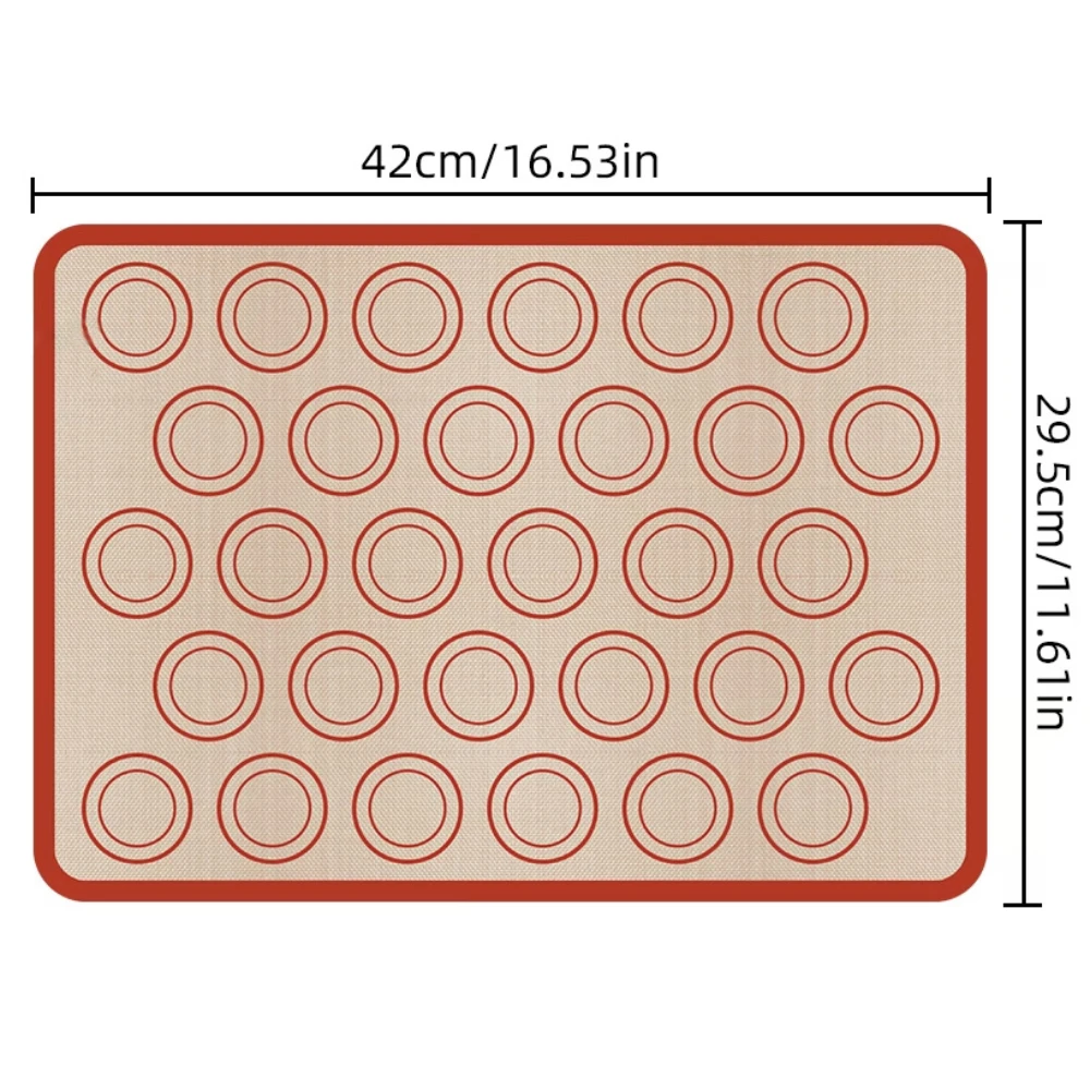 Set of Silicone Baking Mats - Thin, Non-Stick, Reusable, Heat-Resistant, Food-Grade for Oven Cooking and Pastry