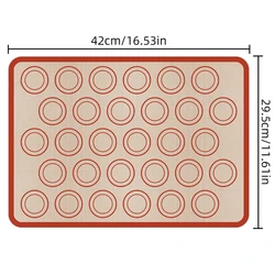 Set of Silicone Baking Mats - Thin, Non - Stick, Reusable, Heat - Resistant, Food - Grade for Oven Cooking and Pastry (42x29.5cm 2pcs)