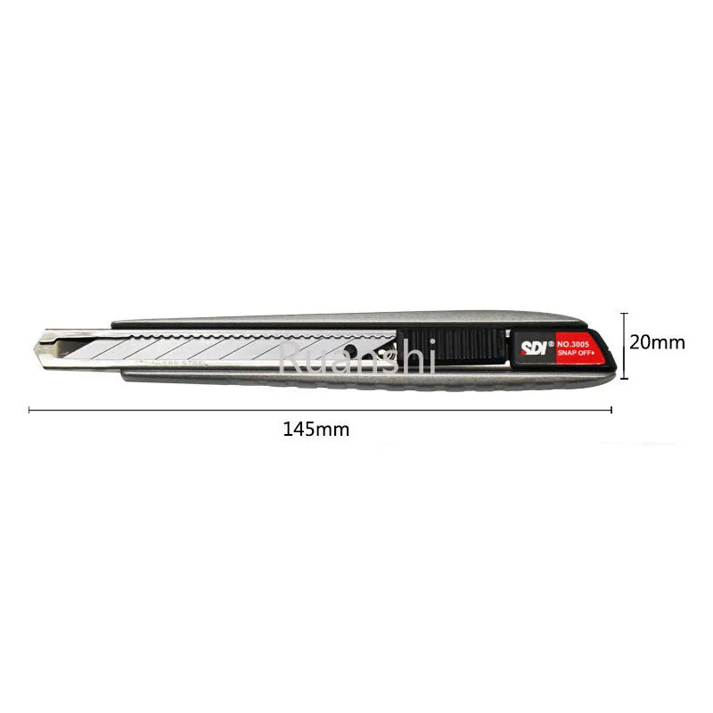 SDI Small Art Knife 9mm Aluminum Alloy 30-Degree Engraving Film box cutter Holder 3005C Utility Knife Genre Wallpaper knife
