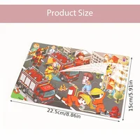 30 Pieces Wooden Jigsaw Puzzle Kids Cartoon Animal Vehicle Puzzles Games Baby Early Learning Educational Toys for Children 6
