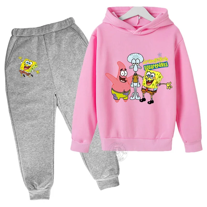 thumbnail image 1 of Traje de invierno con estampado original de Bob Esponja, estilo Harajuku, para niños de 3 a 14 años, para niños y niñas, 1 of 5