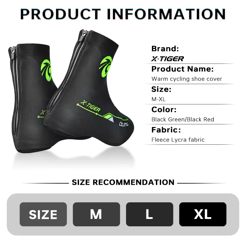 Winter Thermal Fleece Cycling Shoe Covers - Unisex Bike Overshoes