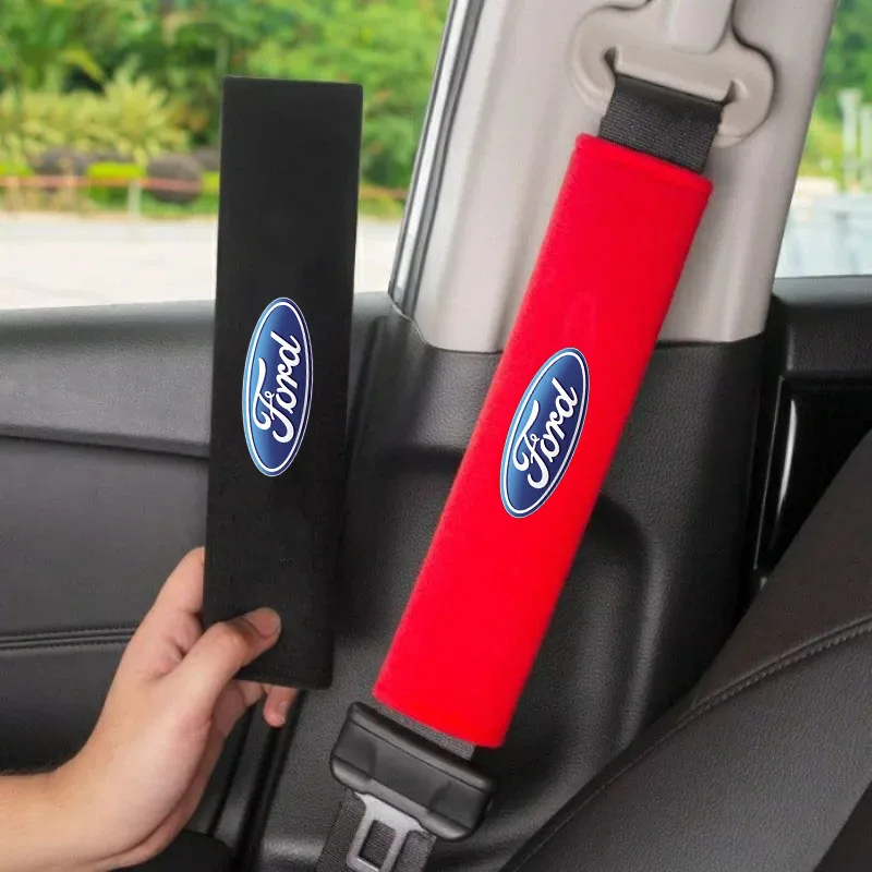 Seat Belt Covers Seat Belt Protection Seat Belt Protector Car Seat Belt Accessory 2Pcs Car Seat Belt Cover Adjustable Plush Car Safety Belt Cover for Ford focus MK5 Fiesta ESCORT EcoSport Ranger Fusion Mondeo