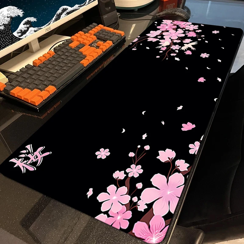 

Cherry Blossom Art Mouse Pad Large Sakura Mousepad Gaming Mouse Mat Gamer Table Pads коврик Desk Pad XXL Waterproof Mouse Pad