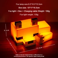 MC Game Cute Fox Night Light Soft Orange Glow Officially Licensed Decor And Desk Lamp For Gaming Room Or Kids And Tween Bedroom 4