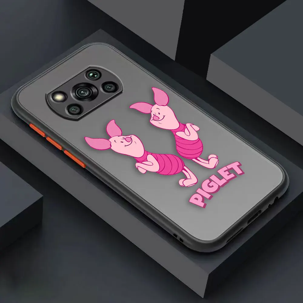 thumbnail image 1 of Funda mate para Xiaomi POCO X4 X3 X2 M4 M3 M2 F4 F3 GT F2 C40 CC9 PRO 4G 5G A3 MIX4 CIVI Funda Shell lindo Pink Piglet Anime, 1 of 5
