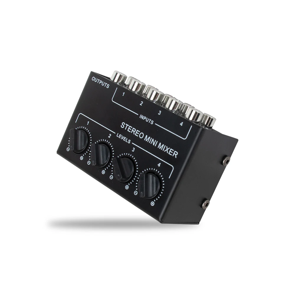 CX400 Mini Passive Stereo Mixer Rca 4 Channel Passive Mixer Small 12dB MAX DJ Equipment Mini sound table Small MIXER audio mixer