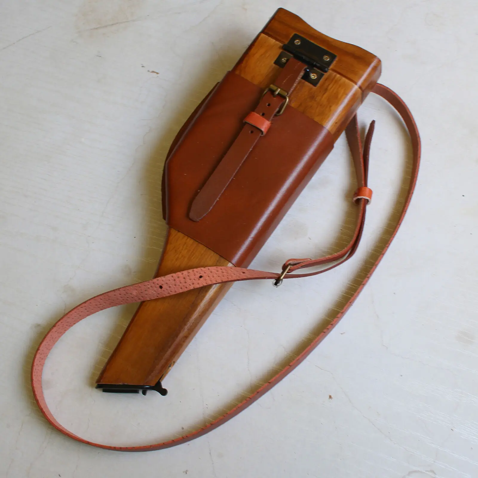 WW2 BROOMHANDLE GERMAN MAUSER C96 WOOD SHOULDER HOLSTER BUTT STOCK
