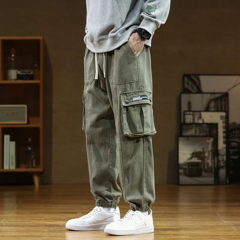 

New Arrival Cargo Pants Men Korean Fashion Trends Mens Clothing Versatile Guy Leggings Casual Pants Plus Size 8XL