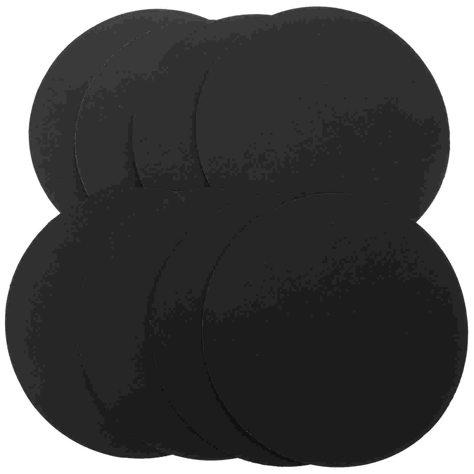 

8Pcs Mandala Drawing Panels Round Painting Paperboard Drawing Board (Black)