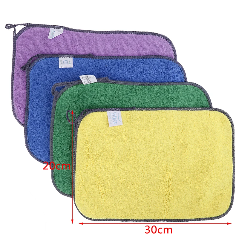 1PcsMicrofiberCoralVelvetMultiFunctionalKitchenCleaningWipes