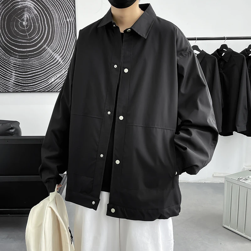

Loose Jackets Men's Casual Harajuku 2023 Fashion Streetwear Men Jacket Long Sleeve Coat Men Woman Tops Brand Large Size 5XL