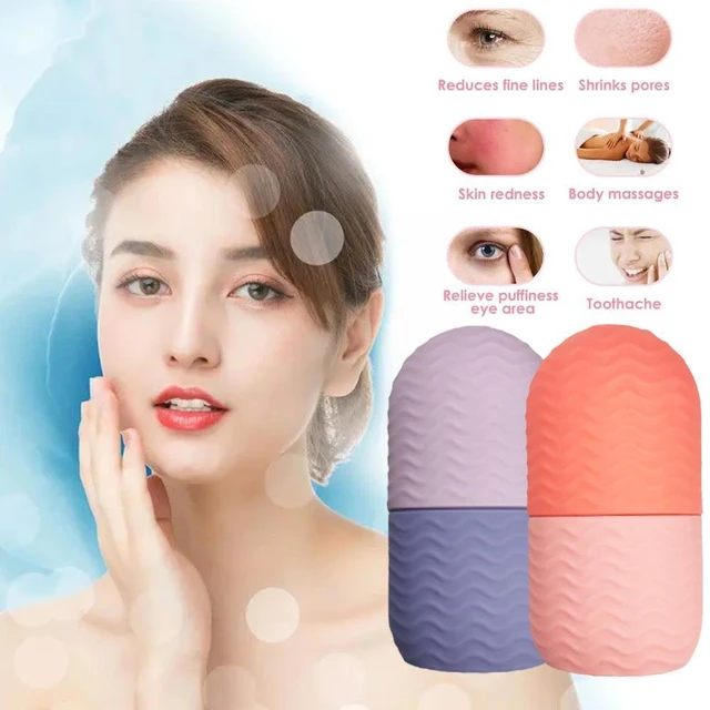 Facial Care Ice Cube Mold Silicone Swelling Face Massager Ice Cube Trays  Ice Globe Balls Face Massager Facial Roller Reduce Acne - AliExpress
