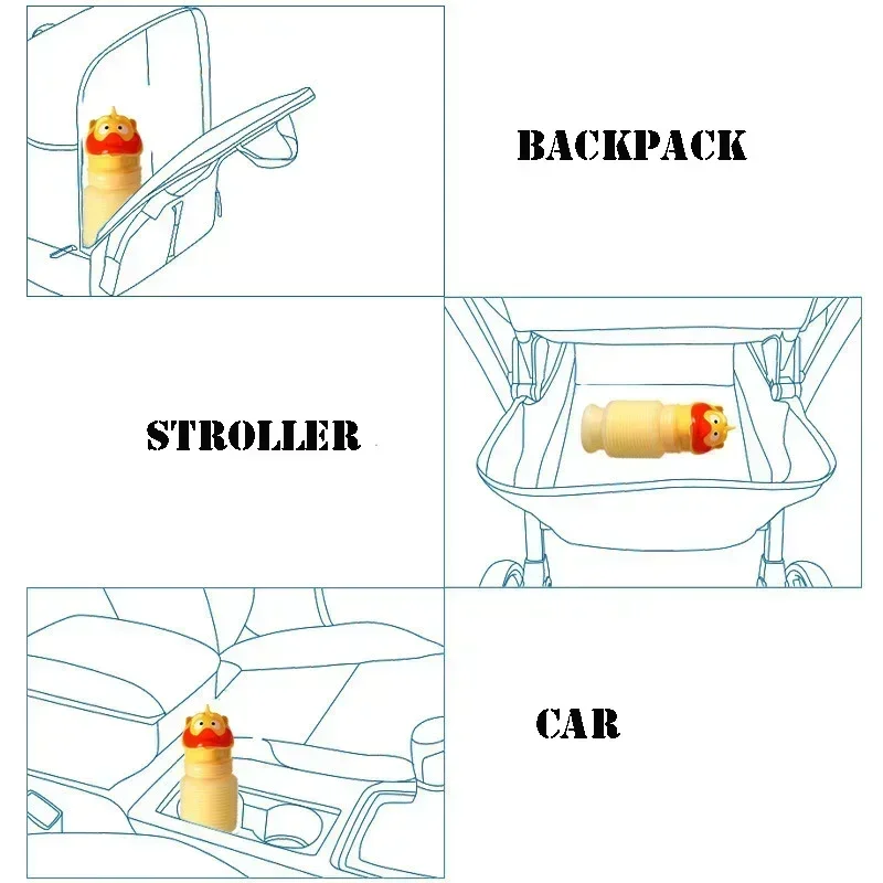 Emergency Portable Kids Urinal Outdoor Car Travel Shrinkable Toilet Pee Bottle Anti-leakage Boy Girl Training Potty 4