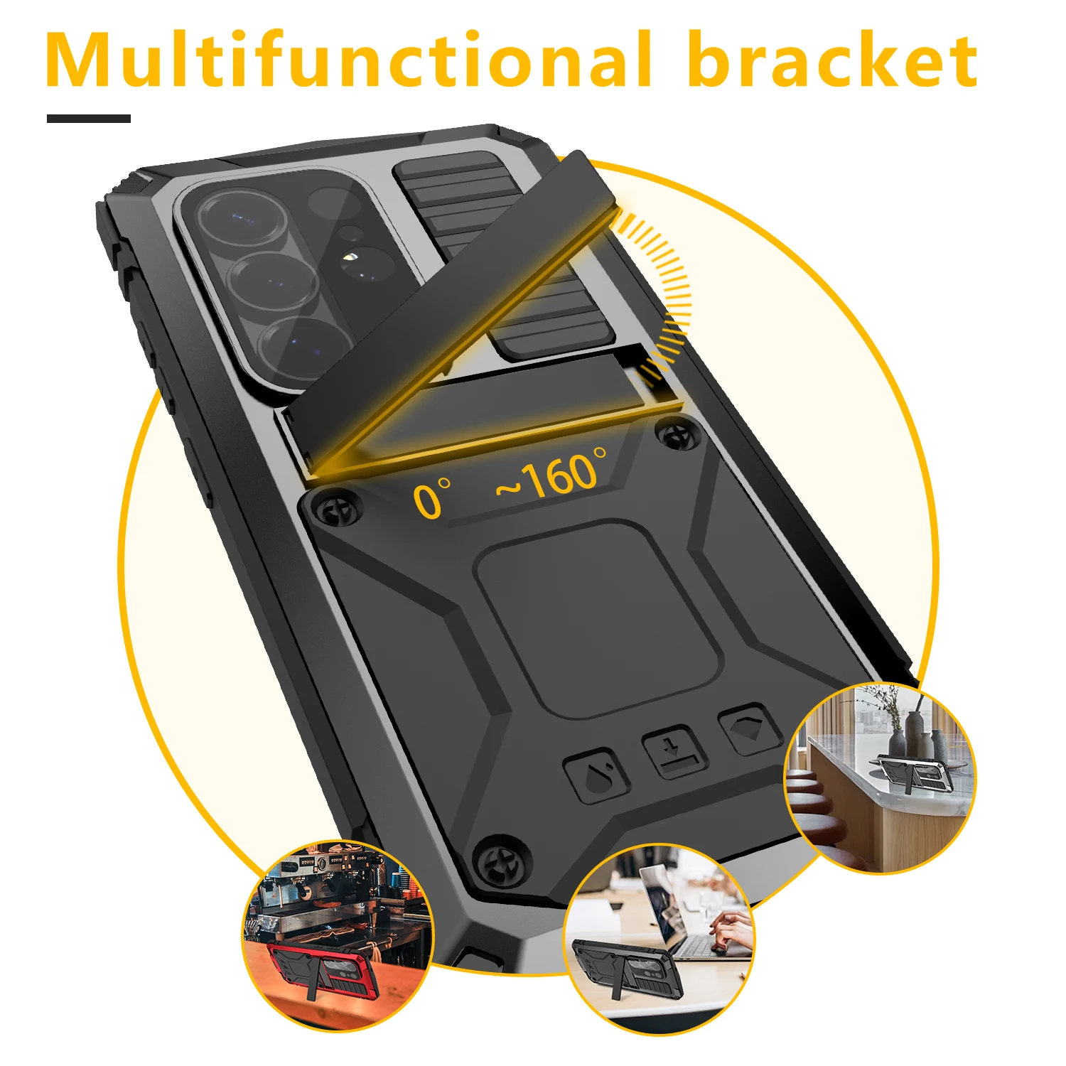 Heavy Duty Armor Metal Phone Case - Enhanced Protection Cover