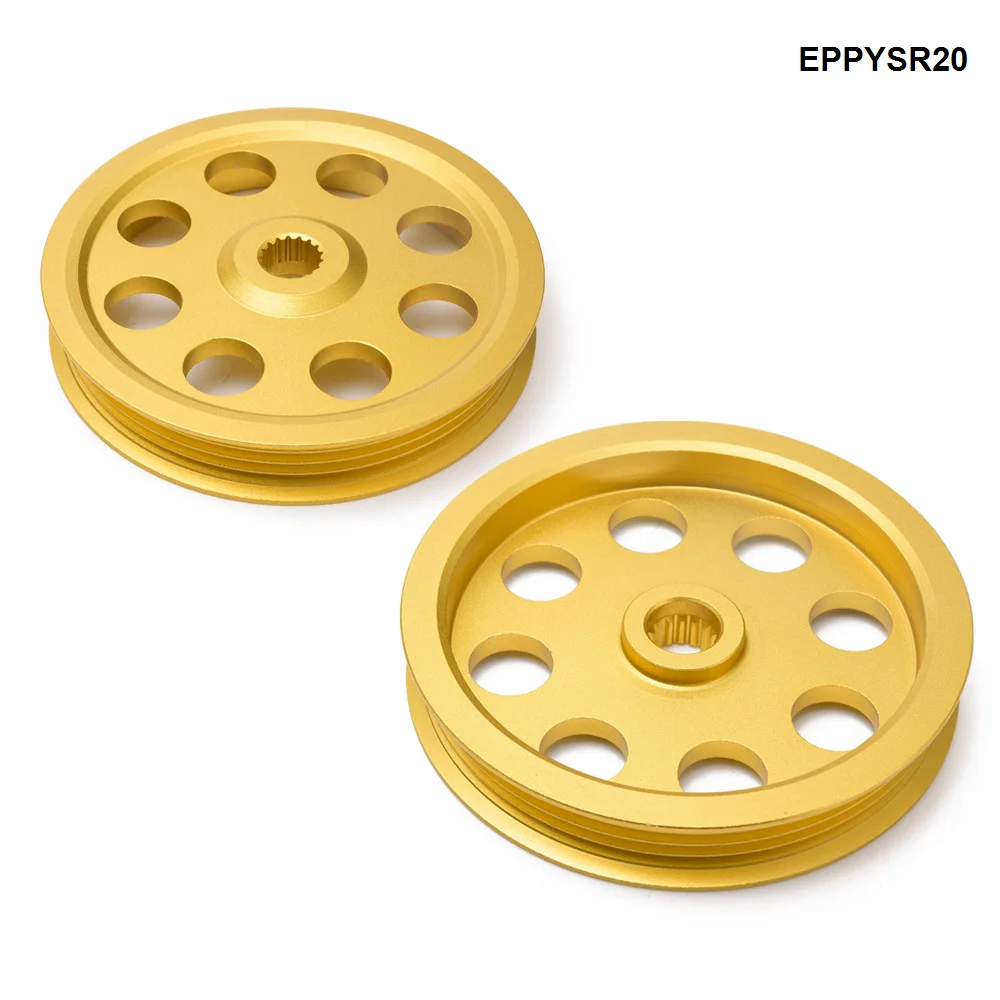 HUB Sports Gold High Performance Pulley Kit Crank Underdrive EPPYSR20 For Nissan 240SX S14 SR20 Jdm