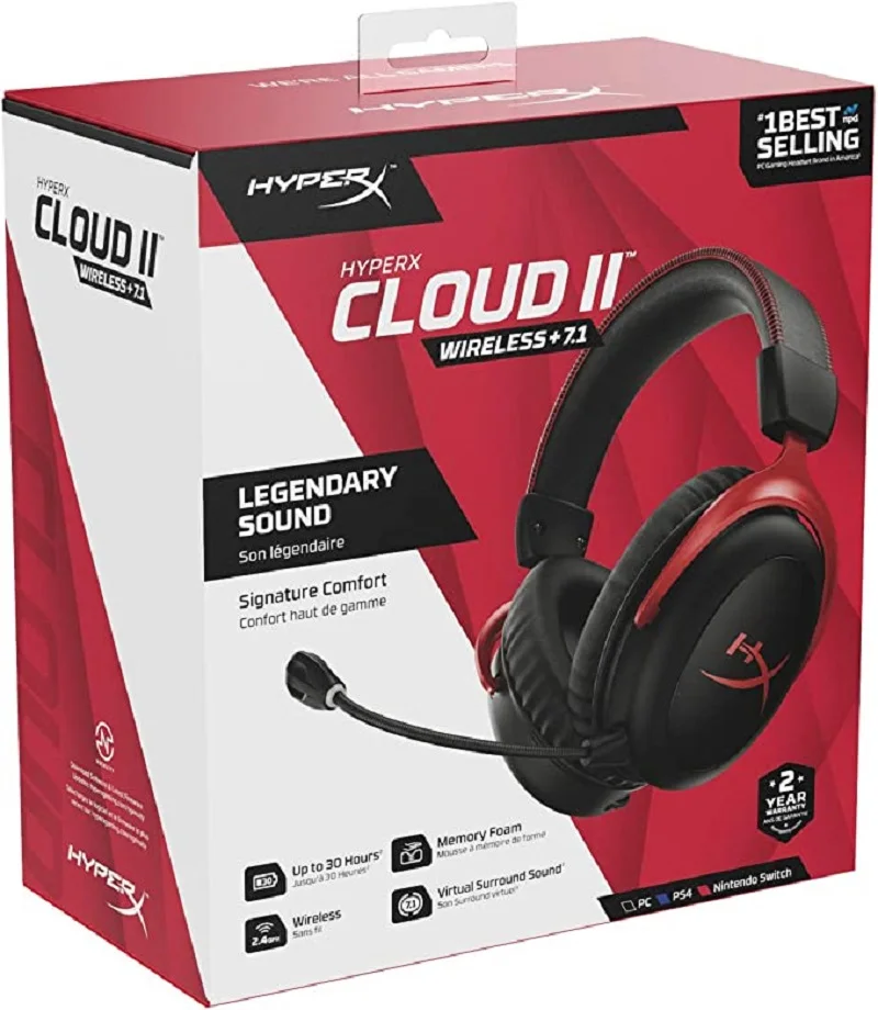 Original HyperX Cloud 2 II Gaming Wire Headset With HiFi 7.1