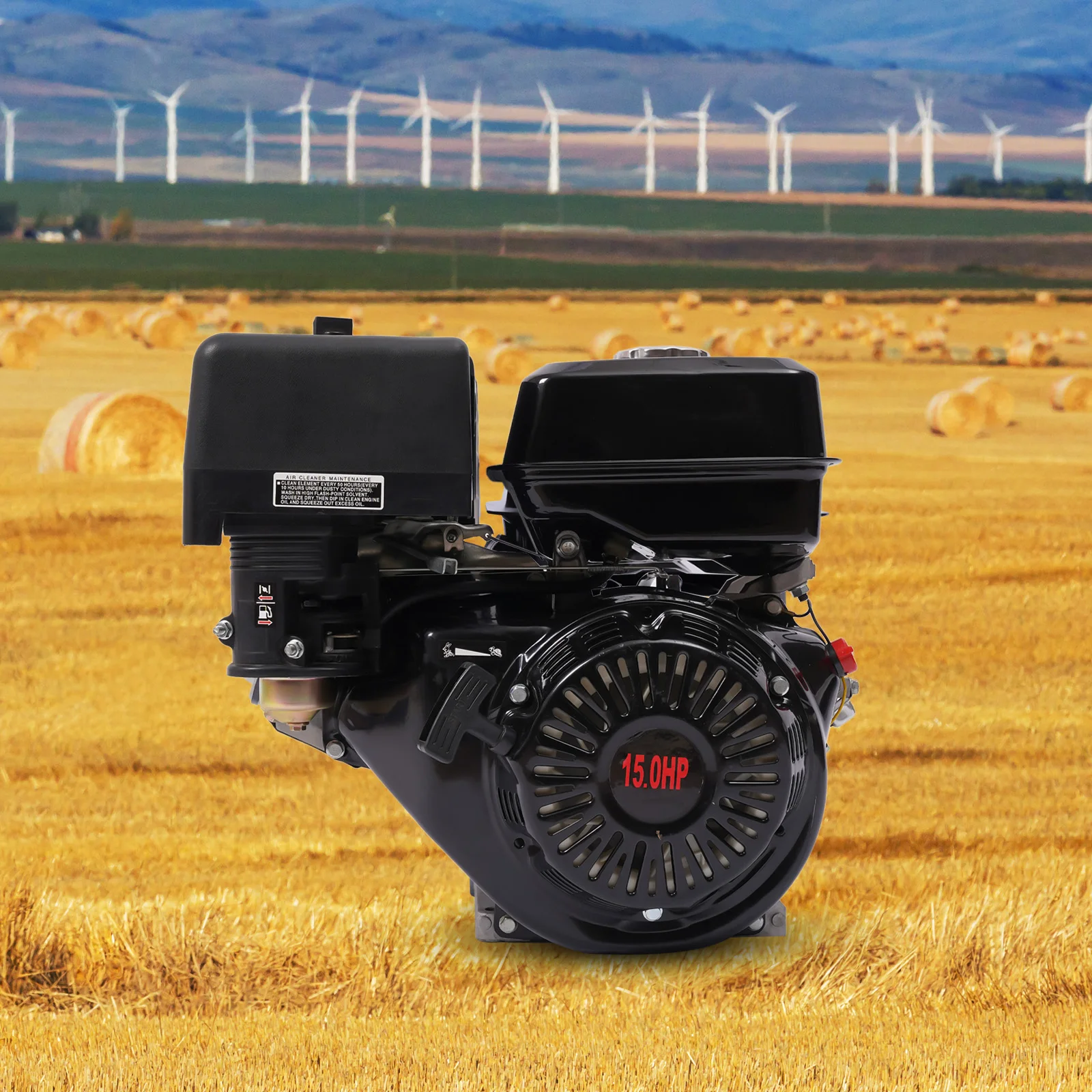 15Hp 4 Tempi Generatore Portatile Alimentato A Gas 9700W 420Cc Home Backup E Rv Ready Black