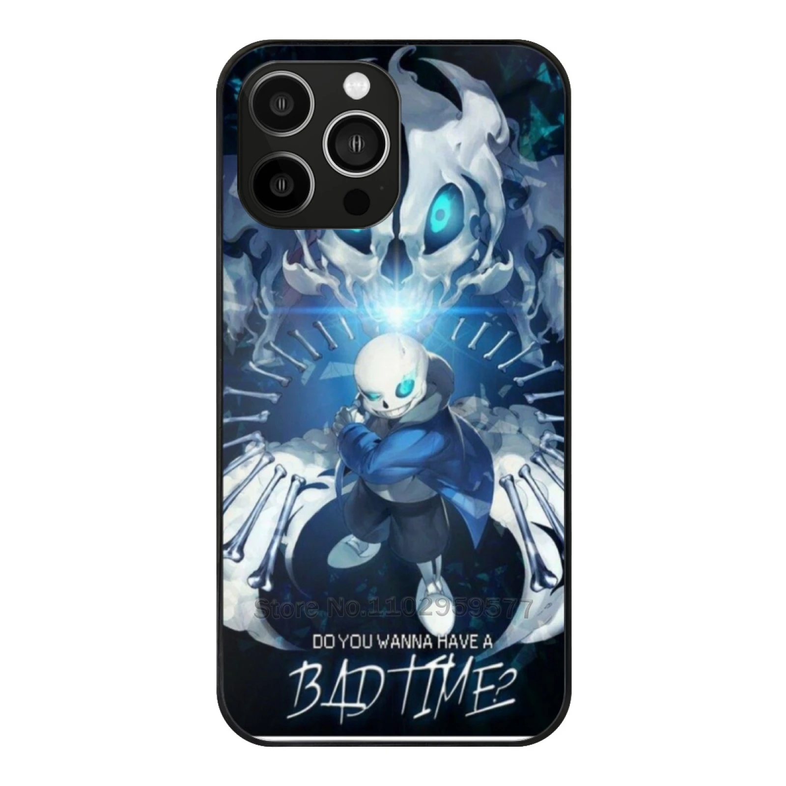 

Bad Time Sans Soft Glass Case For Iphone 15 14 13 12 11 Pro X Xs Xr 7 8 Max Mini Cover Sans Undertale Frisk Undyne Indie Game