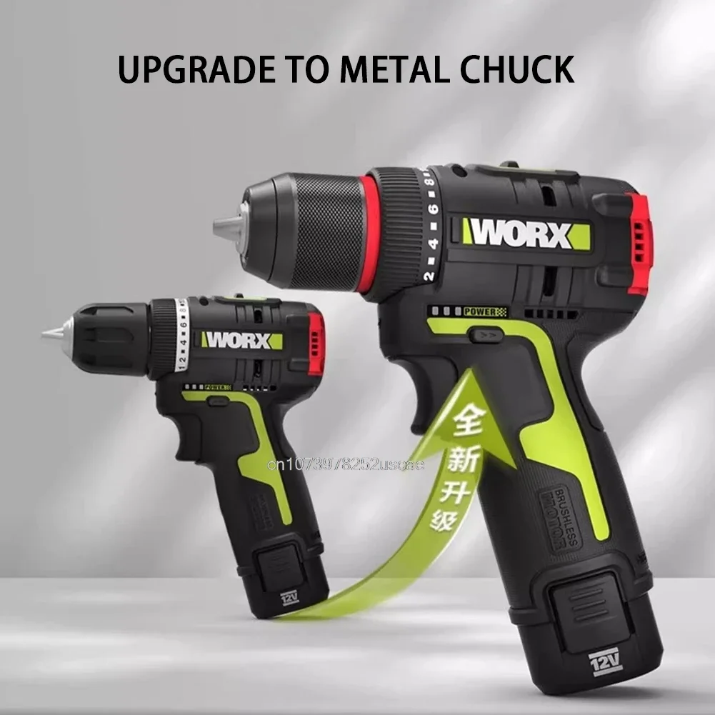WORX WU130X Cordless Electric Drill 12V 40Nm Brushless Motor for Home Improvement Carpentry Metalworking 3
