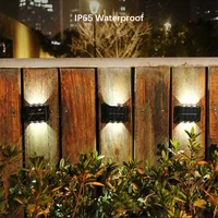 Lumière LED solaire, applique murale extérieure étanche, éclairage de clôture du crépuscule à l'aube pour jardin d'été, cour, porche, passerelle, Camping, maison 3