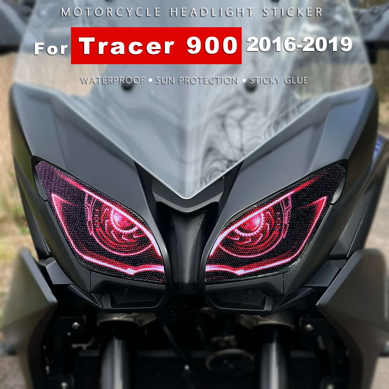 Headlight Sticker Waterproof Motorcycle Decal Protective Stickers for Yamaha Tracer 900 MT09 MT 09 Tracer 2016-2019 Accessories motorcycle handlebar headlight switch motorbike fog spotlight on off switch waterproof aluminum alloy switch for 12v 22mm scoote