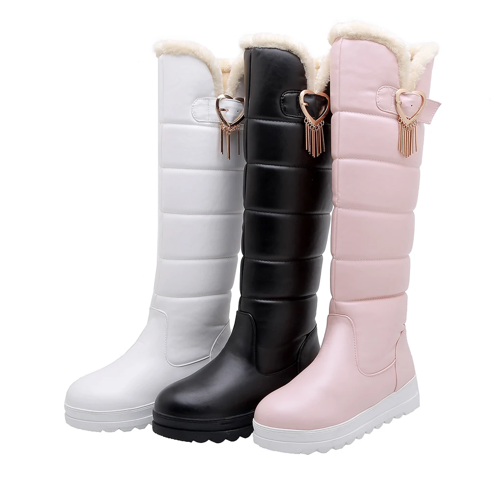 

2023 New Winter Waterproof Boots Women Comfy Flat Heel Warm snow Boots Woman Fashion Womens Thigh High Boots