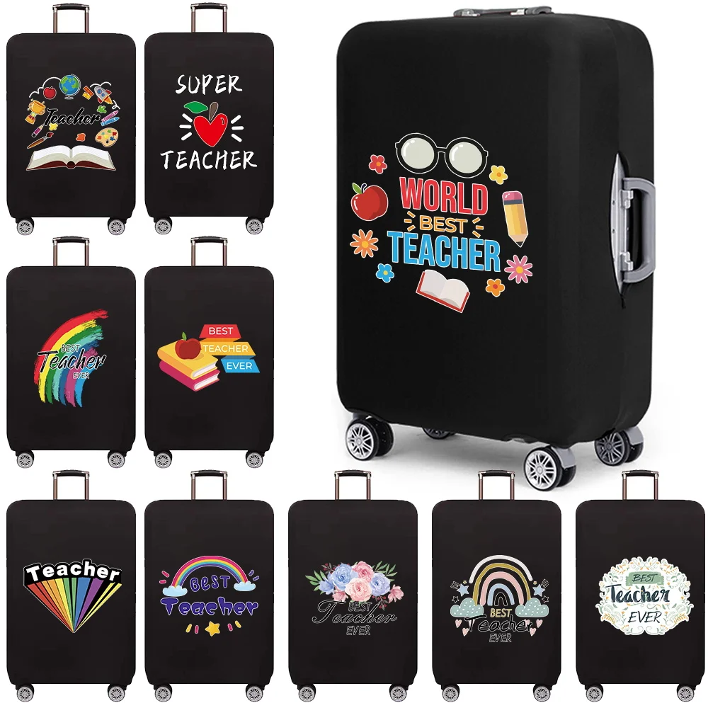 

Suitable for 18''-32'' Travel Accessories Luggage Cover Washable Protective Cover Elastic Luggage Cover Dust-proof Teacher Print