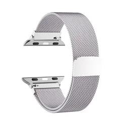 Elegant Milanese Loop Metal Mesh Bracelet - 42mm 44mm 45mm 49mm (Silver)