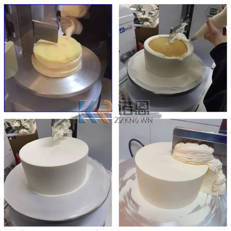 Commercial Round Cake Cream Spreading Machine Birthday Cake