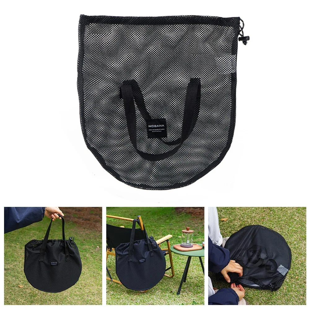Convenient Grill Plate Carry Bag BBQ Frying Pan Storage Drawstring Design Multi-functional Use For Beach Trips