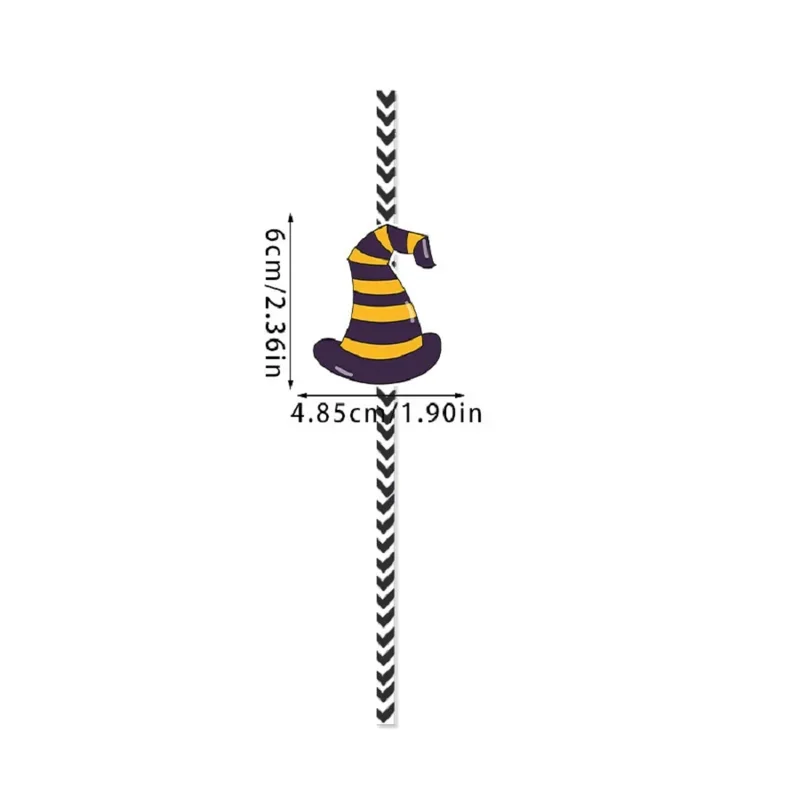 24-Piece Halloween Pie Straw Set: Witches, Pumpkins & Cartoons-Elevate Your Festive Celebrations with Creativity