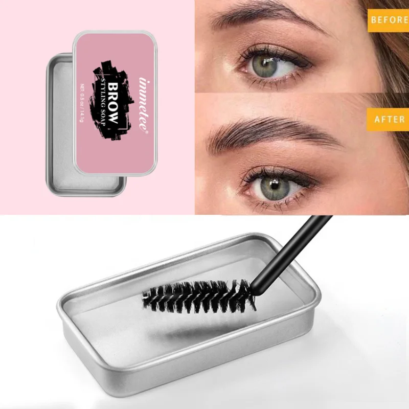 

Free Shipping14.1g Natural Three-dimensional Wild Eyebrow Wax Waterproof Lasting Shaping Eyebrow Soap Wholesale