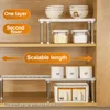 Kitchen Cabinet Organizer Adjustable Layered Storage Shelf Spice Rack Dish Bowl Shelf for Kitchen Cupboard Pantry Sink Organizer 4