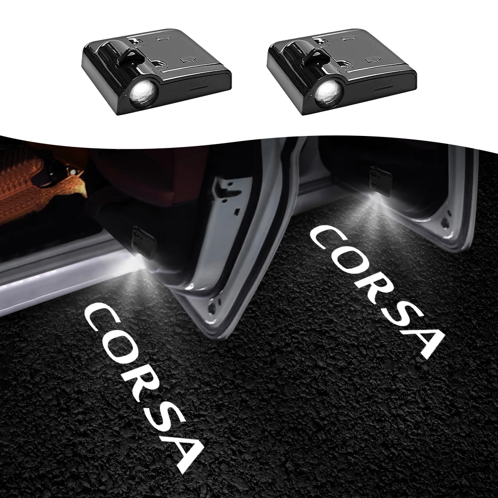 2Pcs Led Car Door Welcome Light Ghost Shadow Logo Light Accessorio Decorativo Automatico Per Opel Corsa B C D E F 2008-2022 2023 2024