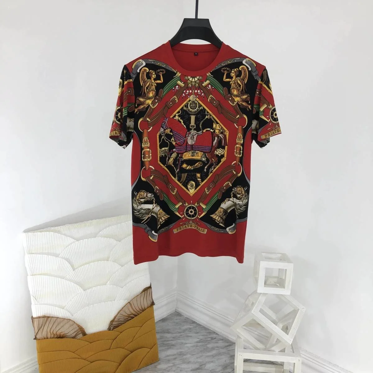 

Fashion zc9292 Men's Tops & Tees 2022 Runway Luxury European Design Print party style T-Shirts Men's Clothing